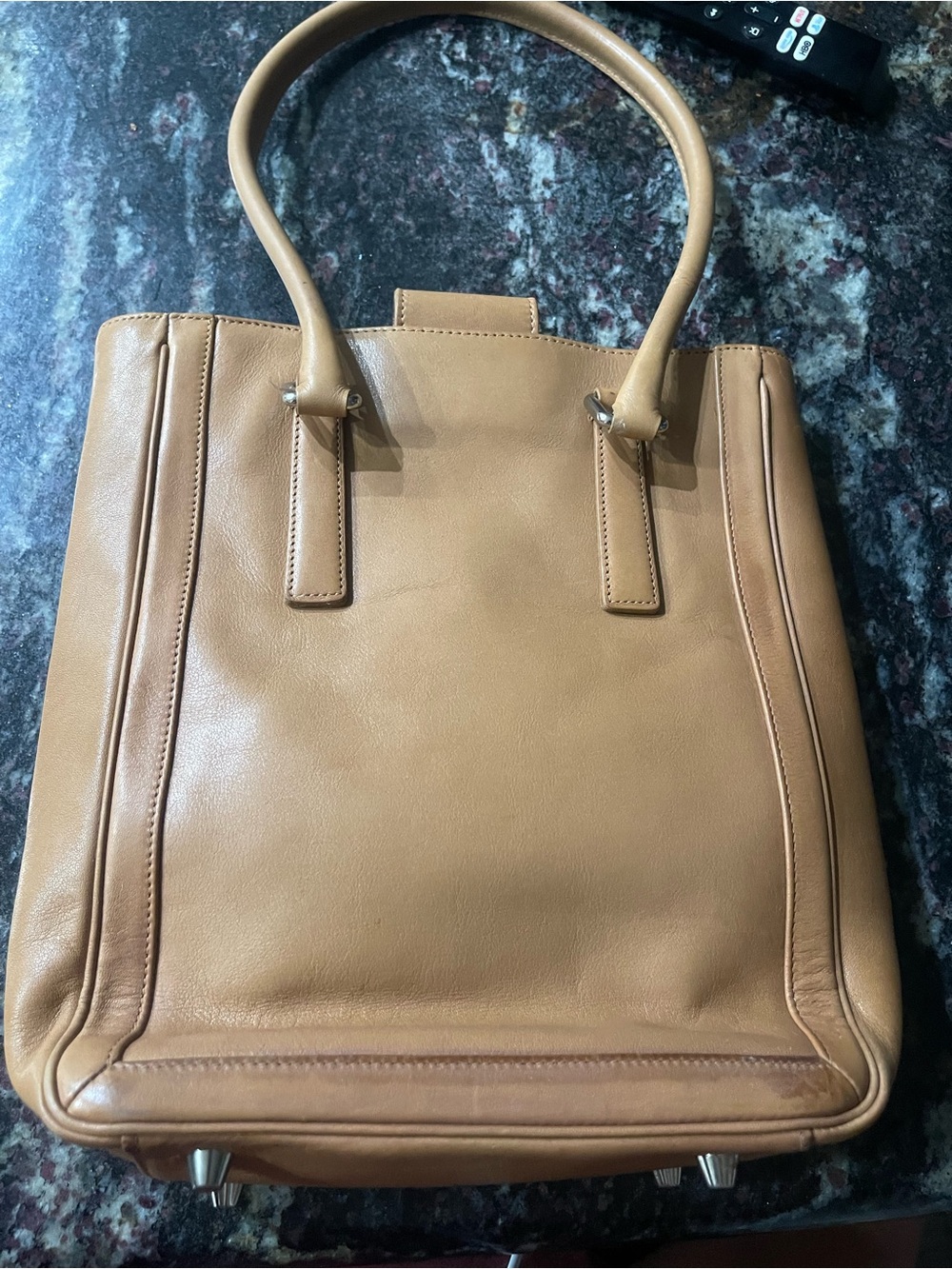 Vintage Coach Tan Leather Tote with Double Handles - Picture 10 of 10